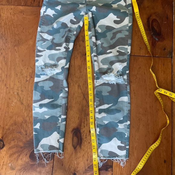 Mother High Waisted Looker Ankle Fray Camo Jeans sz27 - Picture 10 of 14